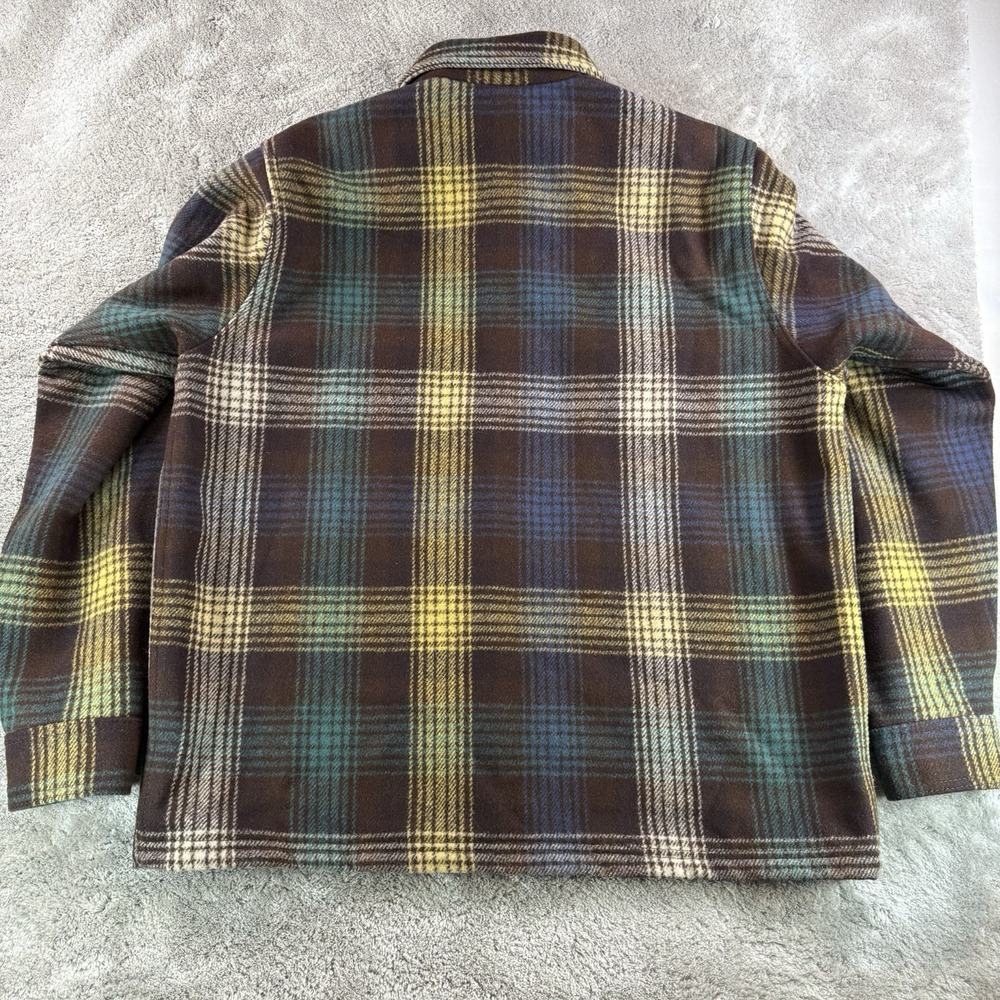 Filson Mackinaw Wool Cruiser Jacket Mens XL Brown Plaid USA Hunting Shirt Coat - Picture 3 of 12